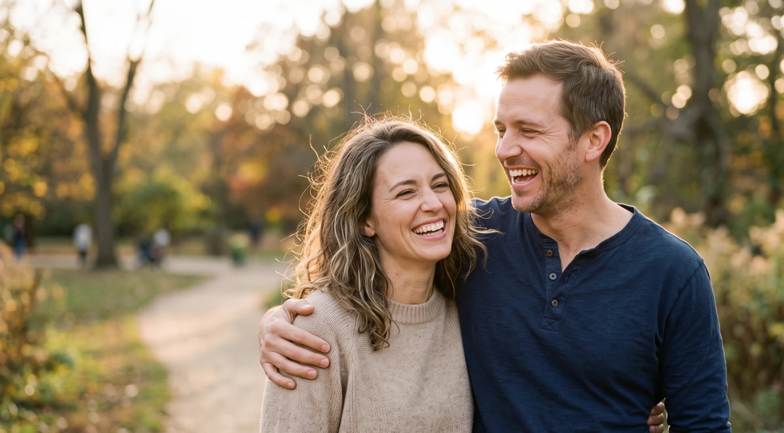 Couple enjoying spontaneous connection